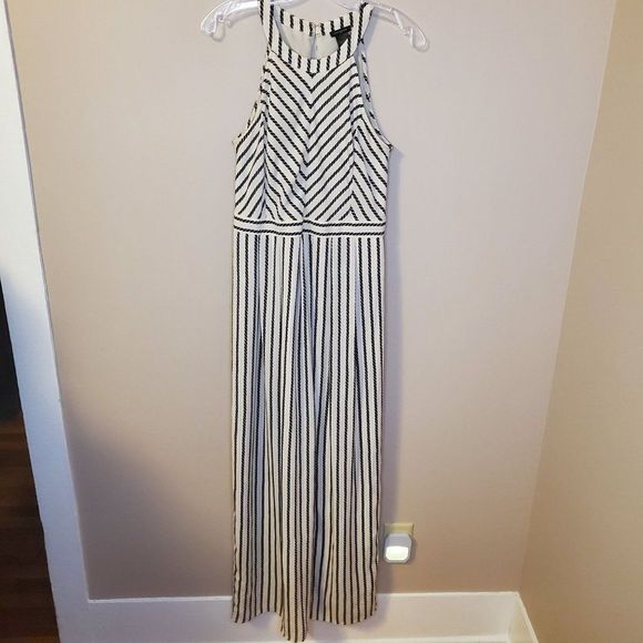 Ann Taylor Dresses & Skirts - Size 4 Ann Taylor Nautical Black Ivory Rope Ivory Dress